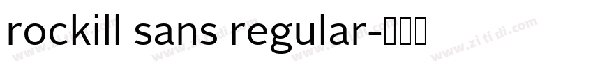 rockill sans regular字体转换
